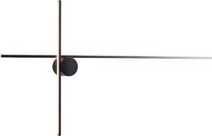 Applique LED ARNE nera 15W, bianco caldo, 960 lm, alluminio, dimensioni: 45x90x7,2 cm, IP44, Maxlight