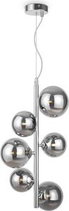 Lampada a sospensione Maytoni Dallas, cromata e in vetro, a 6 luci, G9, max. 28 W, MOD545PL-06CH