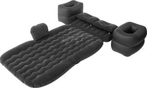 Materasso gonfiabile da viaggio in PVC nero con pompa da 12 V per il campeggio