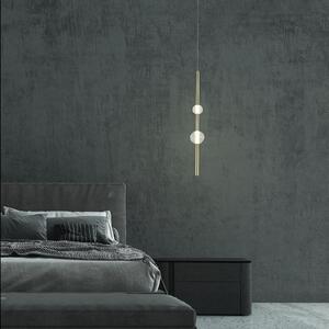 Lampada a sospensione LED VAKU dorata 8W, bianco neutro 700 lm, metallo, dimensioni: 120x8x8 cm, IP20, Light Prestige