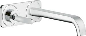 Hansgrohe AXOR Citterio E Mitigeur monocommande de lavabo encastré avec plaque pour montage mural, 36114000, 36114000