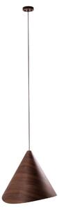 Lampada a sospensione conica SAKURA marrone 1xE27x40W in legno, dimensioni: 180x33,5x33,5 cm, IP20, Maxlight