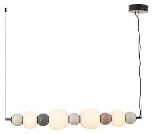Lampada a sospensione LED scanalata MODERN nero-grigio 32W luce calda 1922 lm vetro dim.: 121x90x14 cm IP20 Maxlight