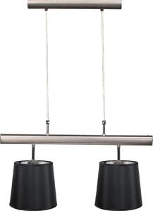 Lampada a sospensione MILONGA, nero satinato, 2xE27x60W, metallo, dimensioni: 120x60x21 cm, IP20, Candellux