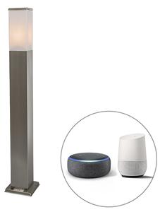 Lampada da esterno smart da 80 cm in acciaio con Wi-Fi P45 Malios