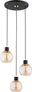 Lampada a sospensione rotonda a tre sfere di vetro DERRO 3xE27 15W ALF62415 Alfa