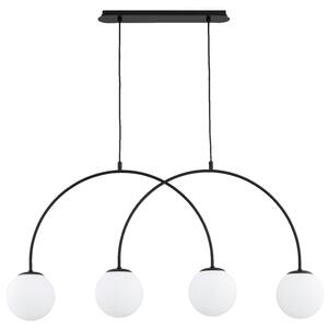 Lampada a sospensione BENDO bianco e nero 4xE14x10W in metallo, dimensioni: 95x99x15 cm, IP20, Alfa