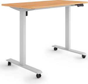 ESMART Germany ETX-121GM 120 x 60 cm Decorazione acero Scrivania ergonomica in piedi/seduta su ruote Regolabile elettricamente in altezza in modo continuo 78,5 - 128,5 cm 3x memoria Promemoria attività Avvio/arresto graduale