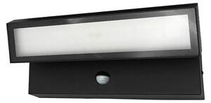 Applique da esterno a LED con sensore PIR VELORION bianco e nero 27 W, luce neutra 3375 lm, alluminio, dimensioni: 13,5 x 31 x 8 cm, IP65, IdeaLED
