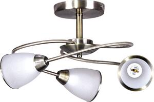 Lampada da soffitto PLATO, finitura patinata-bianca, 3xE14x40W, metallo, dimensioni: 22x58x58 cm, IP20, Kaja