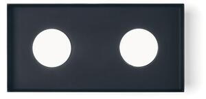 MULTIPOP APPLIQUE PLAFONIERA 2 LUCI IN ALLUMINIO 7 COLORI RETTANGOLARE LAMPADINE ATTACCO GX53 MODERNA