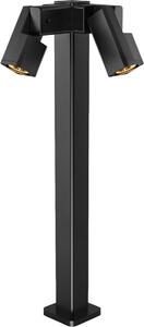 Lampada da giardino a stelo lanterna 80 cm nera 2xGU10 35W Salvia Candellux