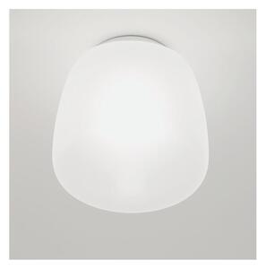 ETHEREA PLAFONIERA BIANCA IN VETRO 2 MISURE CON LAMPADINA ATTACCO E27 DESIGN MODERNO