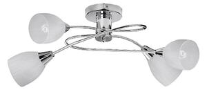 Lampada da soffitto Amy cromata bianca 4xE14x60W in metallo, dimensioni: 25x55x55 cm, IP20, Rabalux