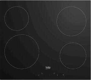 Beko HIC64401 Piano Cottura Elettrico 4 Fuochi 60 cm Vetroceramica colore Nero