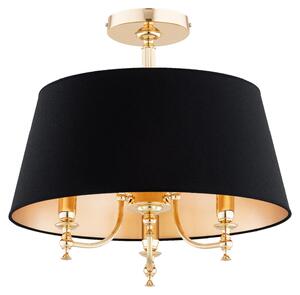 Lampada a sospensione ROSETTA oro-nera 3xE14x10W in metallo, dimensioni: 48x55x55 cm, IP20, Alfa