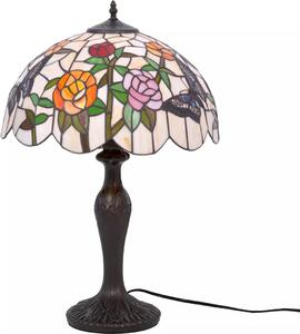 Lampada da tavolo con vetro colorato ROSE, bronzo antico, 1xE27x20W, vetro colorato, dimensioni: 60x40x40 cm, IP20, Kaja