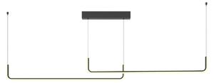 Lampada a sospensione lineare a LED URUS nera 30 W, luce calda 2400 lm, metallo, dimensioni: 120 x 150 x 6 cm, IP20, Maxlight