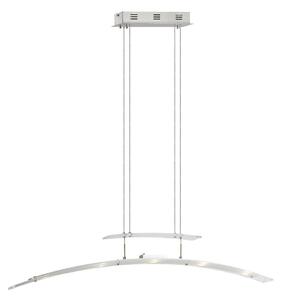 Lampada a sospensione LED Louna cromata bianca 25W, luce bianca calda 2250 lm, metallo, dimensioni: 110x115x7 cm, IP20, Italux