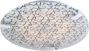 Plafoniera LED rotonda FIERA cromata nera 18W, luce bianca neutra 1530 lm, vetro, dimensioni: 6x40x40 cm, IP20, Candellux
