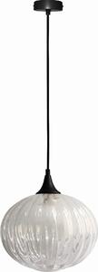 Lampada a sospensione EXETER nera e trasparente, 1xE27x40W, vetro, dimensioni: 90x24x24 cm, IP20, Candellux