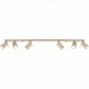 Faretto da soffitto VICTORIA color taupe 6xGU10x10W in metallo, dimensioni: 17x117x6 cm, IP20, Pure Lume