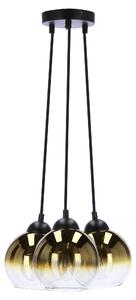 Lampada a sospensione moderna NUBIA - 3xE27, 60W, nero / oro