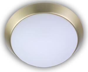 Plafoniera in vetro opalino Anello decorativo in ottone opaco, Ø 30cm Luce da ufficio Luce da cucina