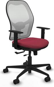 Sedia da ufficio Jorquera Piqueras y Crespo, modello 1D036N0, colore granata