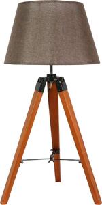 Lampada da tavolo LUGANO, legno chiaro e marrone, 1xE27x60W, legno, dimensioni: 68x35x35 cm, IP20, Candellux