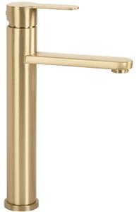 Rubinetto Del Lavabo Rea Arcos Alto Oro Spazzolato