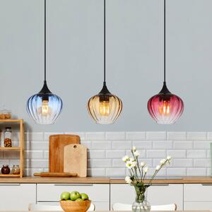 Globo Lampada a sospensione in vetro Sander, dimmerabile, Multicolore, Soggiorno / Sala da pranzo, Vetro, Lampada a sospensione