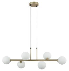 Italux Olbia lampadario moderno in oro PND-38679-6-FGD+WH