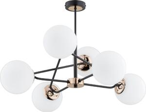 Lampada da soffitto nera SAGITO bianca Alfa 63099