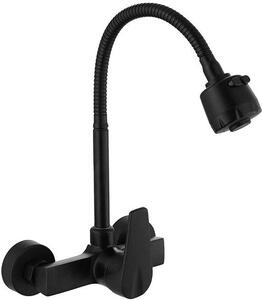 Miscelatore monocomando nero orientabile a 360°