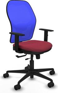 Sedia da ufficio Jorquera Piqueras y Crespo, modello 1D036N0, colore granata