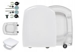 Sedile WC compatibile con Cersanit Carina, realizzato in duroplast antibatterico, con chiusura rallentata