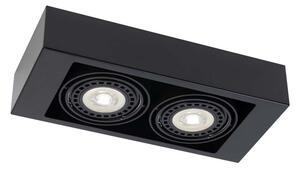 Faretto da soffitto doppio, nero, rettangolare, orientabile, con 2 attacchi GU10 da 18 W, KOGA 1153 Shilo