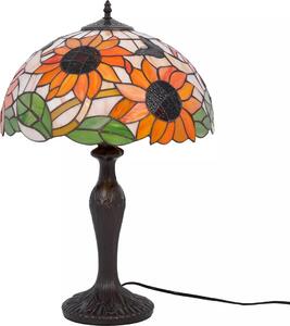 Lampada da tavolo con vetro colorato SUNFLOWER marrone-arancione 1xE27x20W vetro colorato dimensioni: 60x40x40 cm IP20 Kaja
