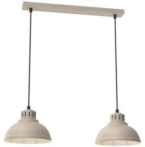 Lampada a sospensione Sven color crema e nero, 2xE27x15W, metallo, dimensioni: 110x65x21 cm, IP20, Luminex