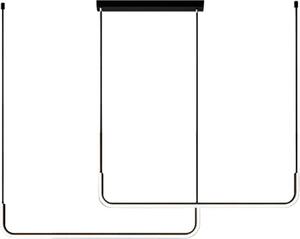 Lampada a sospensione HORIZON 22W LED nera 4000K 1400lm