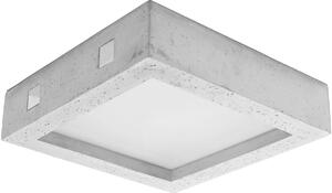 Lampada da soffitto RIZA in cemento 1xLED 18W cemento/vetro 8x33x33cm Sollux Lighting