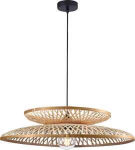 Lampada a sospensione BALI beige e nera 1xE27x20W in bambù, dimensioni: 120x60x60 cm, IP20, Polux