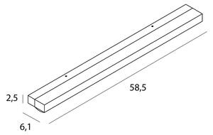 Applique lineare a LED TRIO nera 7W luce neutra 363 lm metallo dim.: 2,5 x 58,5 x 6,1 cm IP44 Maxlight