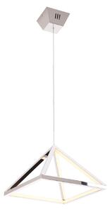 Lampada a sospensione LED geometrica PEAK cromata 20 W, luce calda 2000 lm, metallo, dimensioni: 180 x 30 x 30 cm, IP20, Maxlight