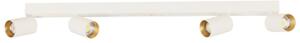 Lampada da soffitto con telecomando Perugia bianco-oro 4xGU10x50W in metallo, dimensioni: 9x100x9 cm, IP20, Light Prestige