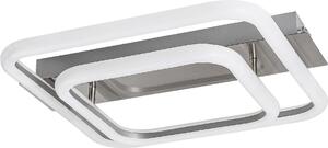 Rabalux 6996 Lampada da soffitto Fandral, 33 W, 4000 K, 2870 lm, bianco-argento, quadrata, bianco neutro, 35 cm