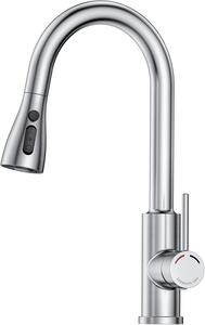 SREWOHS PRO: Miscelatore da cucina con doccetta estraibile, girevole a 360°, in acciaio