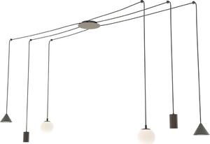 Lampada a sospensione di design a ragno, nera, regolabile, FUJI 2xE14 / 2xGU10 / 2xGX53 10W Emibig