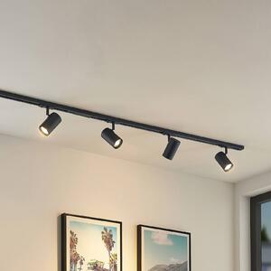 Lindby Ties sistema binari monofase 4 luci nero